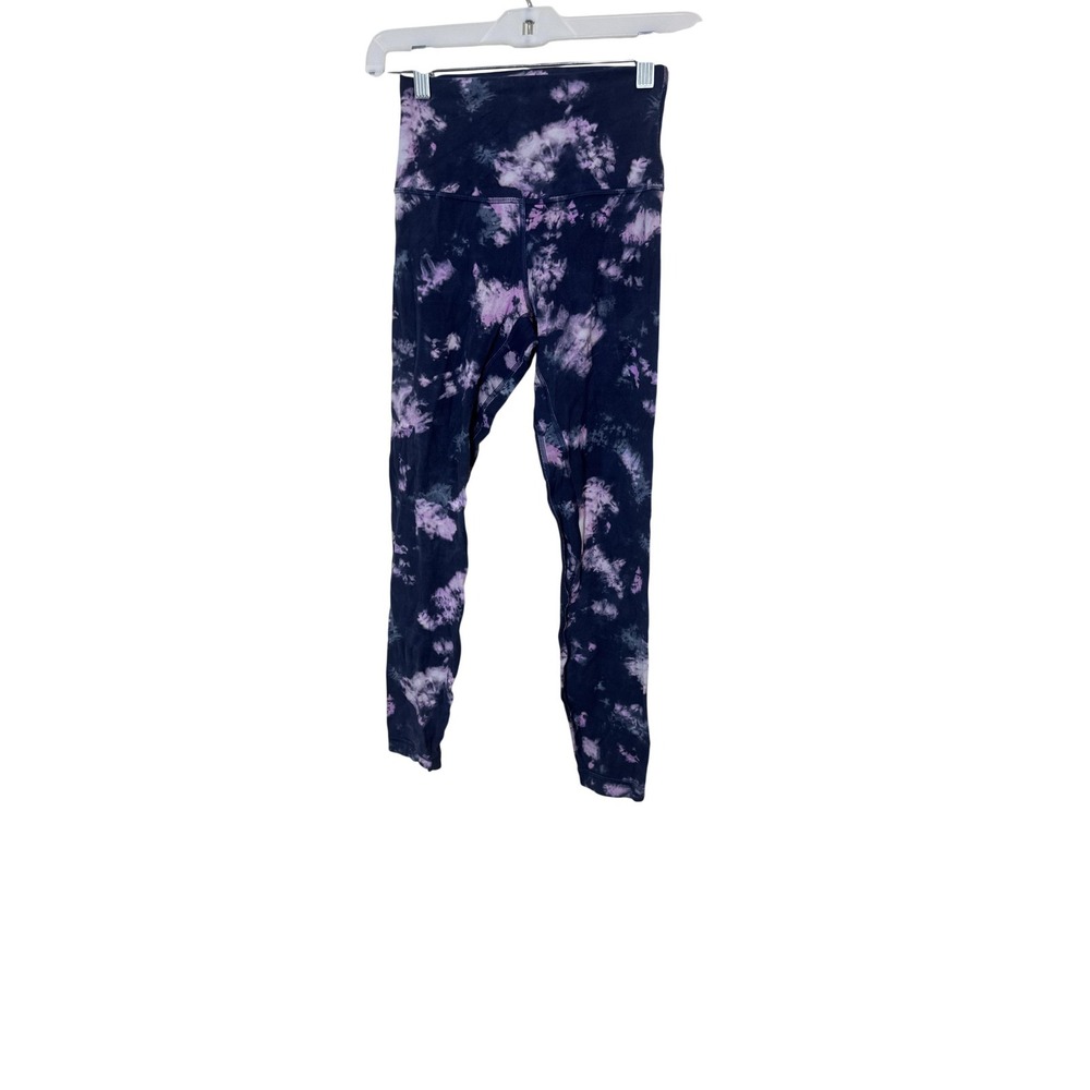 Lululemon Leggings Womens 4 Blue Tie Dye High Rise Ankle Yoga Athletic Pants